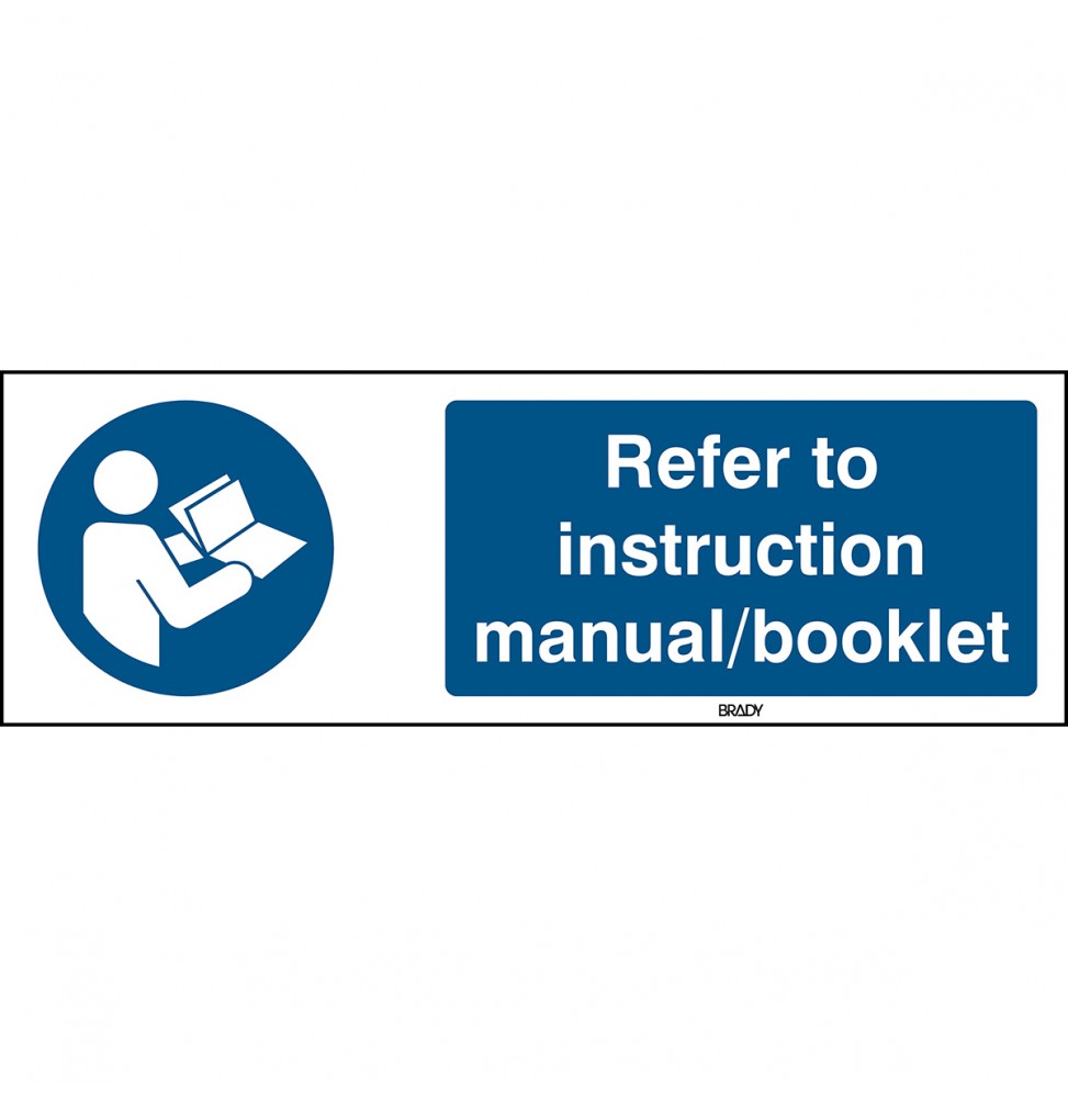 Znak bezpieczeństwa ISO – Przeczytaj instrukcję obsługi, M/M002/EN228/TM-450X150-1