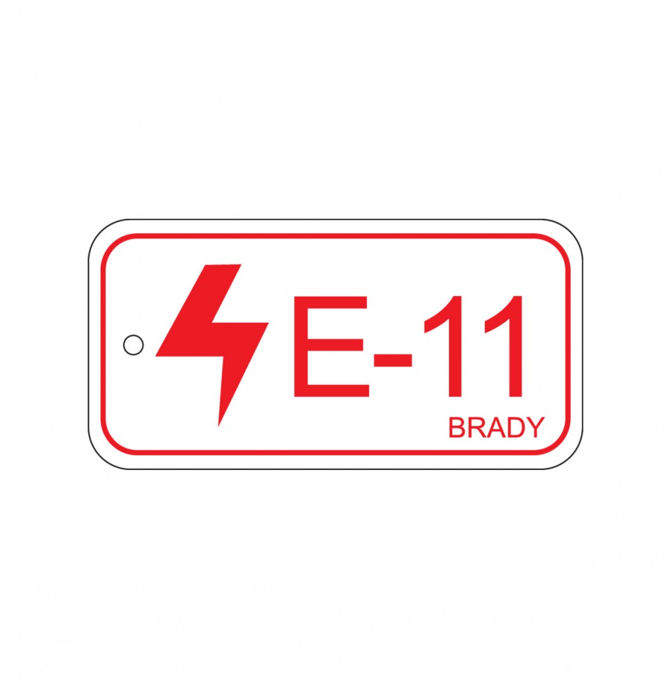 Zawieszka identyfikująca źródło energii – panel sterowania (25szt.), ENERGY TAG-E-11-75X38MM-PP/25