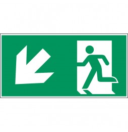 Wyjście ewakuacyjne lewostronne – ISO 7010, E/A225/E001/NT-PP-400X200/1-B