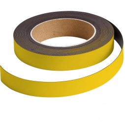 Paski magnetyczne z możliwością zapisywania/ścierania w rolce, MAGN TAPE WRITE ON/WIPE YL 25MMX10M