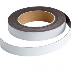 Paski magnetyczne z możliwością zapisywania/ścierania w rolce, MAGN TAPE WRITE ON/WIPE WH 25MMX10M