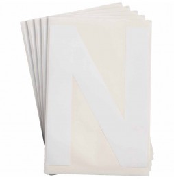 Cięte liczby i litery z ToughStripe (20szt.), 6" x 8" B514 WHITE N 20/PK
