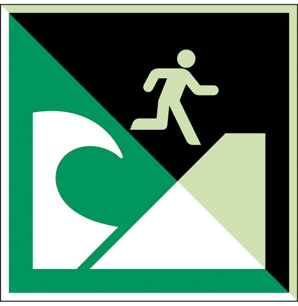 Znak bezpieczeństwa ISO – Miejsce ewakuacji przed tsunami, E/E062/NT/PE-PHOLUMC-300X300-1
