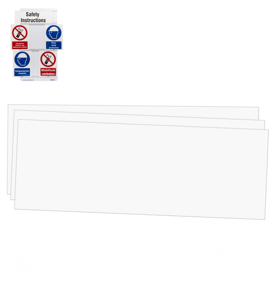 Przesuwane tabliczki BHP – pusta plansza tytułowa, SLIDER TITLE-PP-420X150MM-BLANK