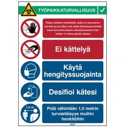 Znak bezpieczeństwa COVID-19-Recepcja3, COVID-19-REC3-FI