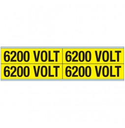 Znaczniki kanałów i napięcia – 6200 V (100szt.), VOLTAGE MARKERS CV 6200 VOLT B