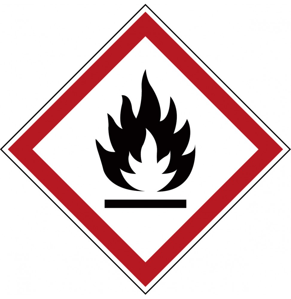 Symbol GHS – Substancja łatwopalna (250szt.), PIC 1802-100*100-B7541-RLL-CONTINOUS