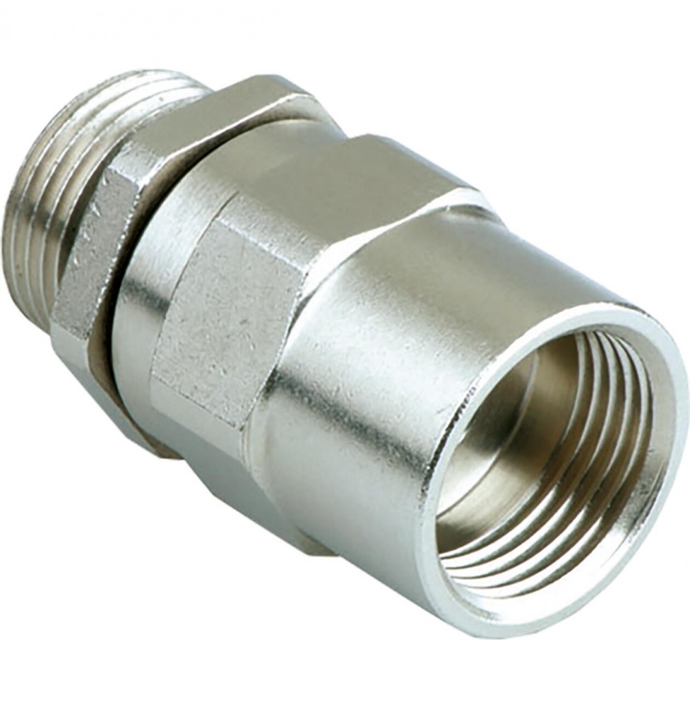 Adapter mosiężny niklowany EMC M32x1,5M32x1,5 ze zintegrowaną funkcją dławienia wiązek kablowych w p