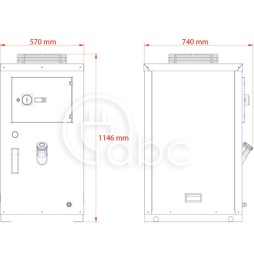 Chłodnica wody ze zbiornikiem i pompą 3600 W, 400-3-50, 460-3-60 V-ph-Hz, WRA3541N611000