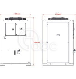 Chłodnica wody ze zbiornikiem i pompą 51000 W, 400-3-50 V-ph-Hz, WRAD842207C000