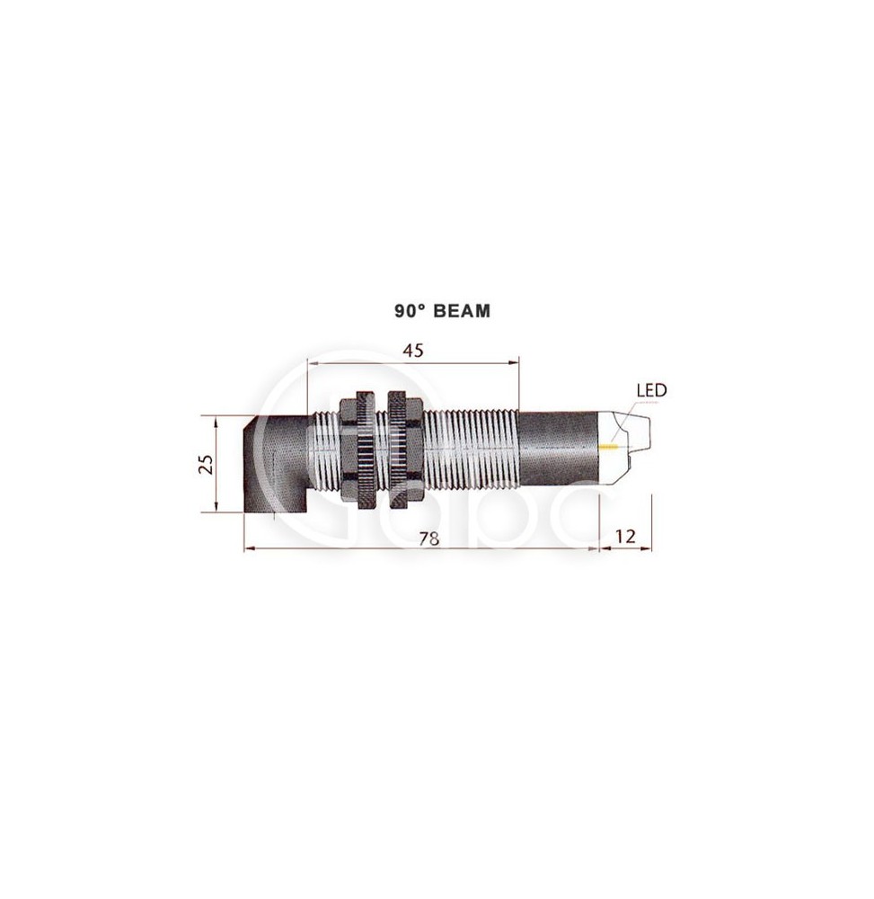 Czujnik optyczny FT18EL-CBE 90, FT1000309