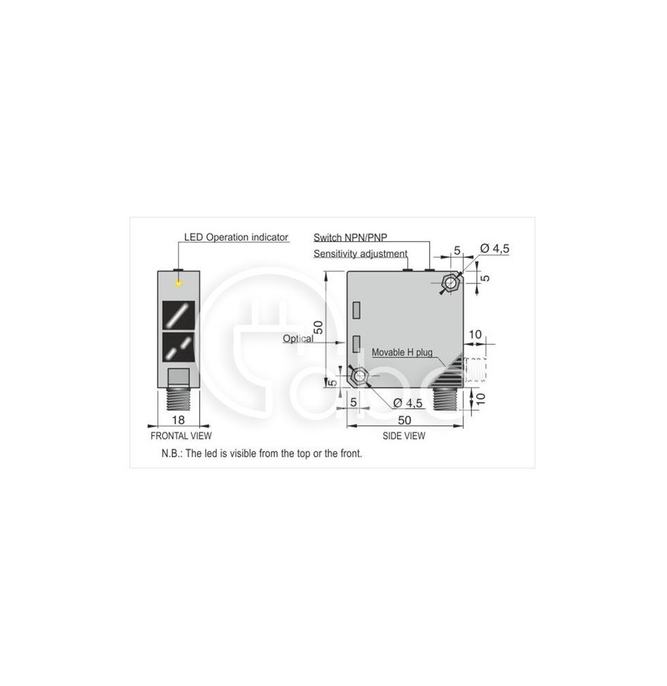 Czujnik optyczny FTQSP-CR H, FTQ000112