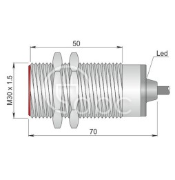 Czujnik indukcyjny SI30-C10 PNP NO, I30000051