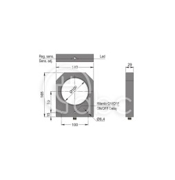 Czujnik indukcyjny z otworem SIA100-CE NPN NO+NC H R, SIA000135