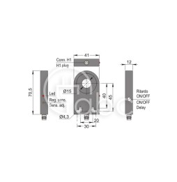Czujnik indukcyjny z otworem SIA15-CE PNP NO H1 R, SIA000143