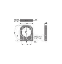 Czujnik indukcyjny z otworem SIA100-CE NPN NO+NC R LC10, SIA000298