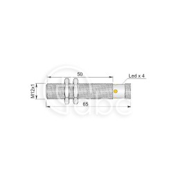 Czujnik indukcyjny z metalowym czołem SMF12-C3 PNP NO H, SIM000015