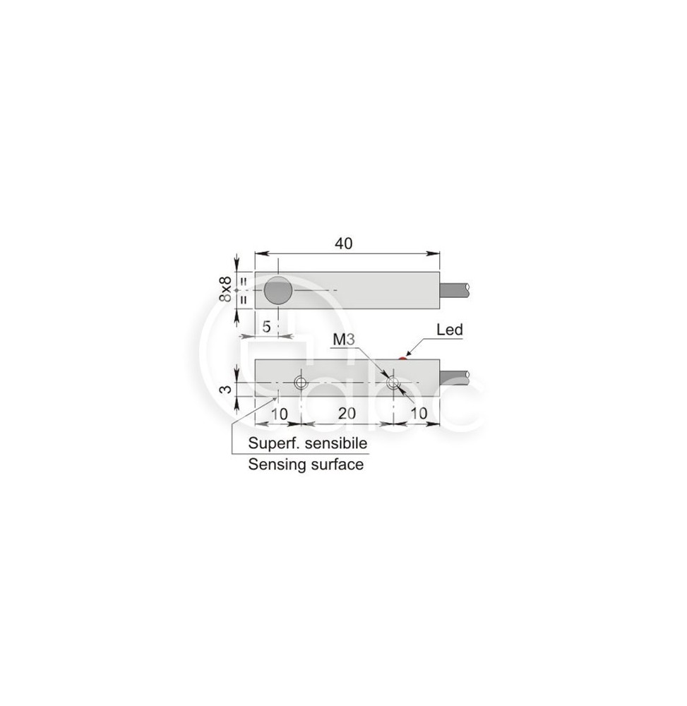 Czujnik indukcyjny SIPA8-C2 PNP NC LC10, SIP000182