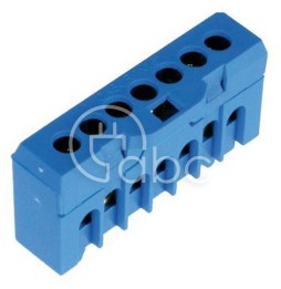 Blok zacisków, 1 szyna, 7 połączeń 7x16 mm², niebieski, QBLOK.7/BLU