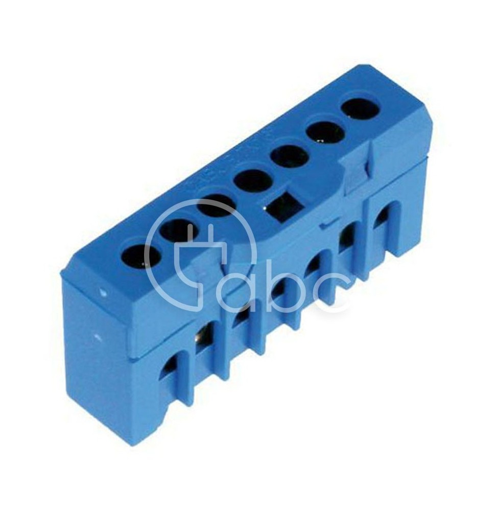 Blok zacisków, 1 szyna, 7 połączeń 7x16 mm², niebieski, QBLOK.7/BLU