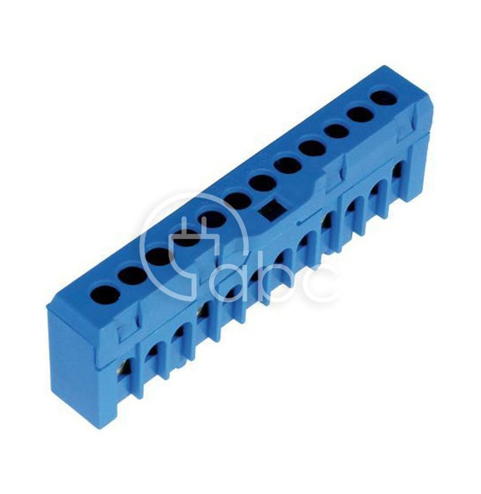 Blok zacisków, 1 szyna, 12 połączeń 12x16 mm², niebieski, QBLOK.12/BLU