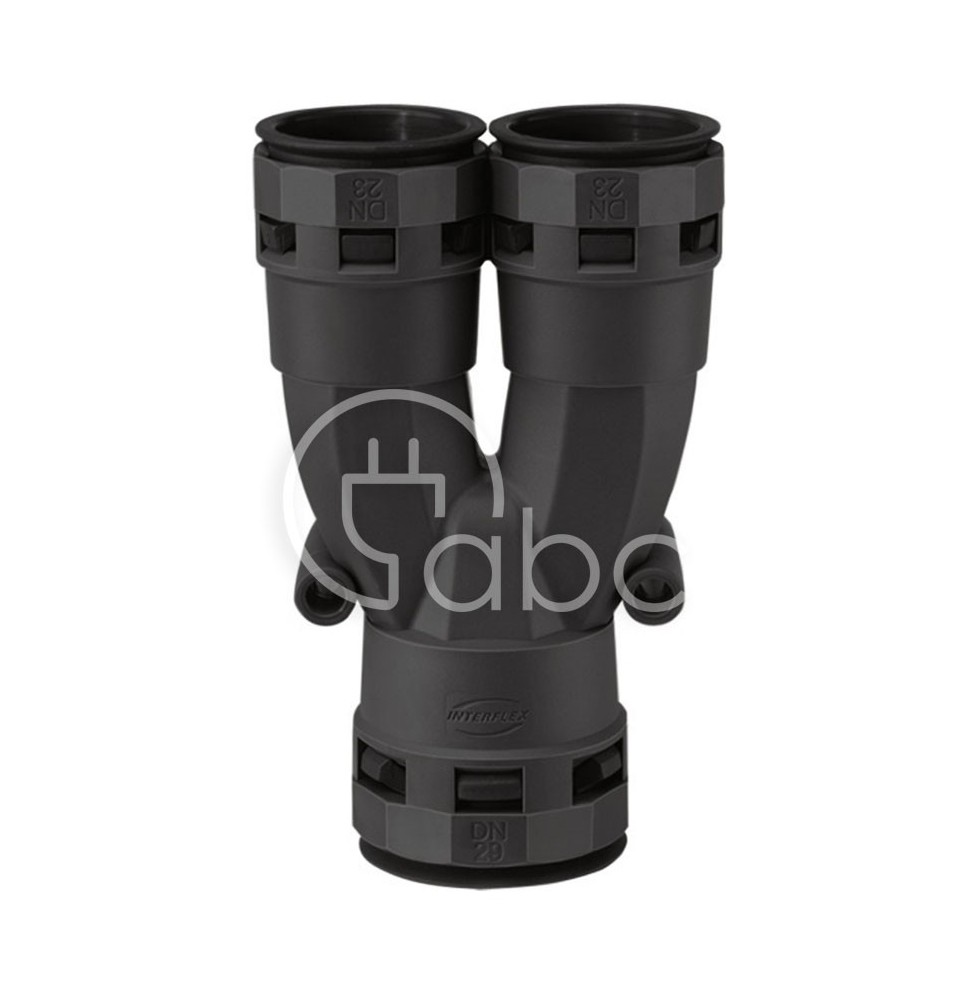Dławnica do węży ochronnych, rozdzielcza typu Y, średnica peszli: 2x12 mm i 1x17 mm, YKD-171212N