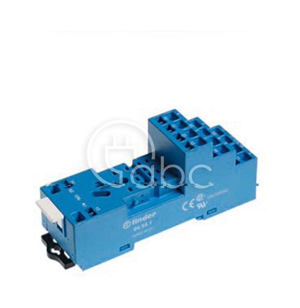 Gniazdo do przekaźnika serii 55.32/55.34 modułów 86.30/99.80 montaż na szynie DIN na panel 4P 24 V DC 10 A 94.54 SMA