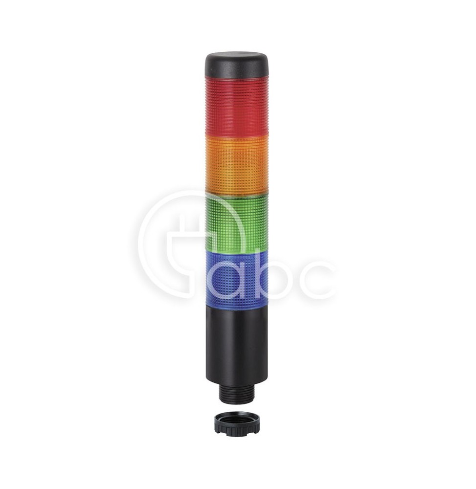 Kolumna sygnalizacyjna kompaktowa KOMPAKT 37, czerwony/zielony/żółty/niebieski, światło stałe, kabel 2 m, 69815075
