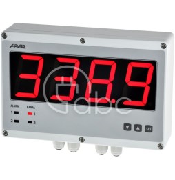 Wyświetlacz dwukanałowy, 230 V AC, wyjścia 2xP, 4-20 mA, RS485, AR540