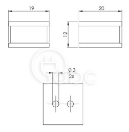 Moduł uszczelniający QT multi, QT 2/3, z otworami 2x3-3 mm, 42566