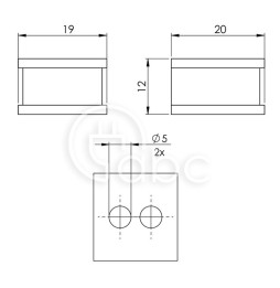 Moduł uszczelniający QT multi, QT 2/5, z otworami 2x5-5 mm, 42570