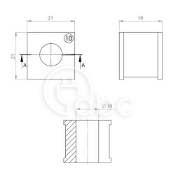 Moduł uszczelniający KT mały, KT 10, z otworem 1x10-11 mm, 41210