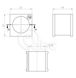 Moduł uszczelniający KT specjalny, mały, KTs 16, z otworem 1x16-16 mm, 39901