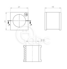 Moduł uszczelniający KT mały, KT 15, z otworem 1x15-16 mm, 41215