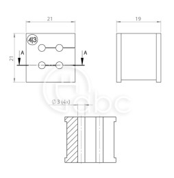 Moduł uszczelniający KT multi, mały, KT 4/3, z otworami 4x3-3 mm, 39914