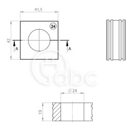 Moduł uszczelniający KT duży, KT 24, z otworem 1x24-25 mm, 41224