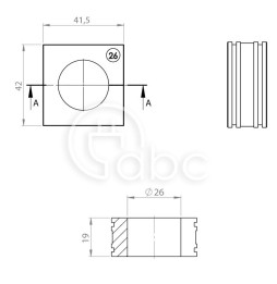 Moduł uszczelniający KT duży, KT 26, z otworem 1x26-27 mm, 41226
