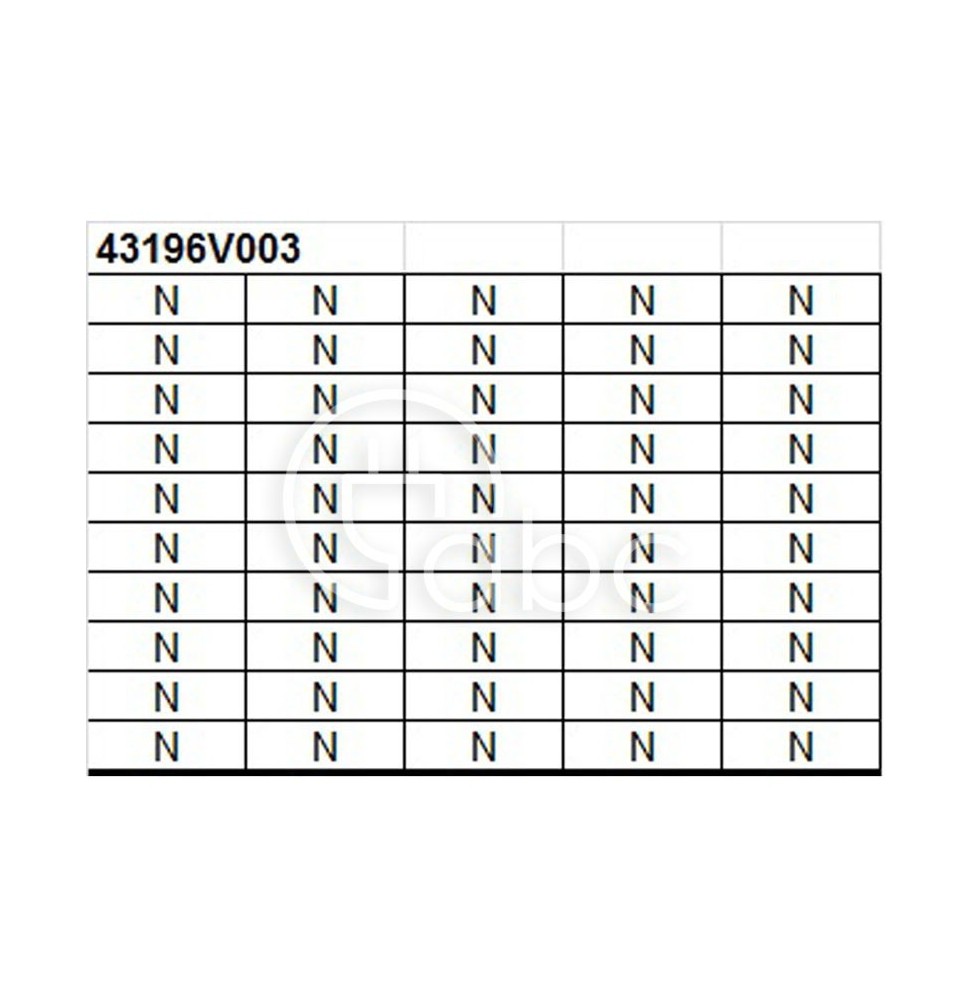Oznacznik na złącze "N", 6x12 mm (50 sztuk), 43196V003