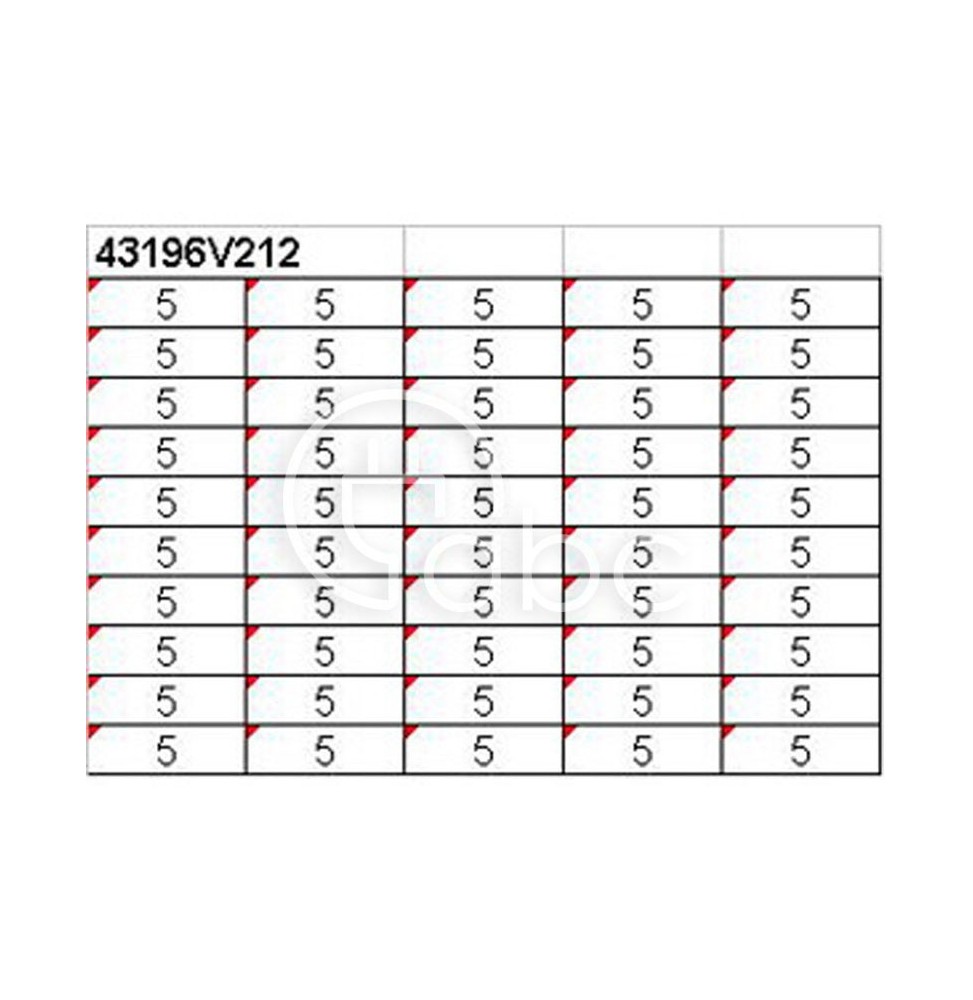Oznacznik na złącze "5", 6x12 mm (50 sztuk), 43196V212