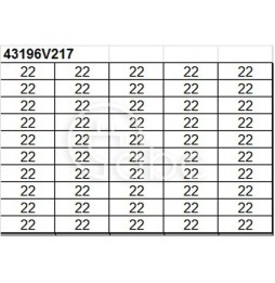 Oznacznik na złącze "22", 6x12 mm (50 sztuk),...
