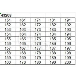 Oznacznik na złącze "151-200", 6x12 mm (50...
