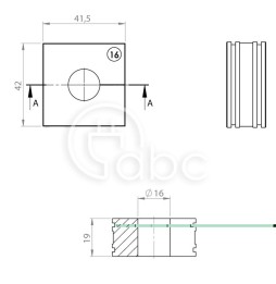 Moduł uszczelniający KT duży, KT 16, z otworem 1x16-17 mm, 41316