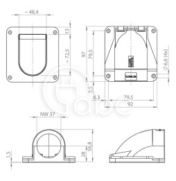 Mocowanie panelowe peszla CONFIX FWS - B36, 31422