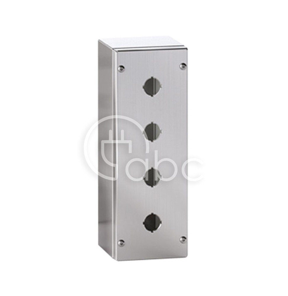 Obudowa pod przyciski, 280x100x90 mm, 4 otwory 22 mm, stalowa nierdzewna 304L, SHX1-289F