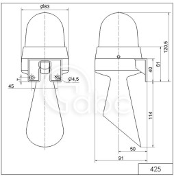 Sygnalizator optyczno-akustyczny 425, czerwony palnik ksenonowy, 98 dB, 1 ton, 230 V AC, IP65, 42512068