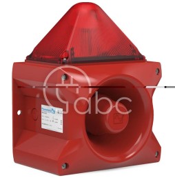 Sygnalizator optyczno-akustyczny PA X 10-10, czerwony palnik ksenonowy, 110 dB, 80 tonów, 24 V DC, IP66, 23361805000