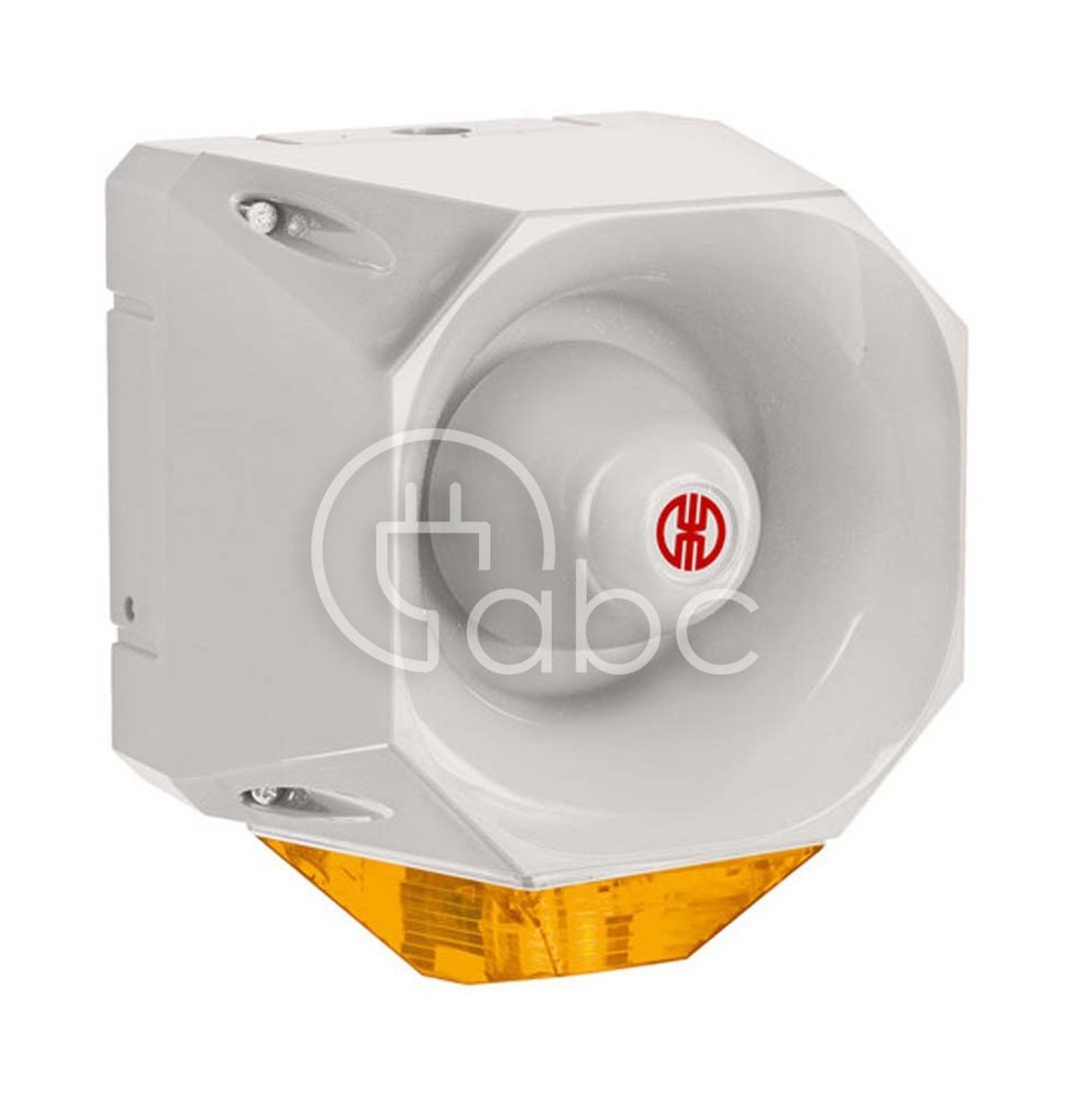 Sygnalizator optyczno-akustyczny 442, żółty palnik ksenonowy, 120 dB, 42 tonów, 24 V DC, IP66, 44213055