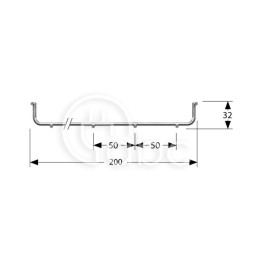 Korytko kablowe siatkowe, 30x200x3000 mm, stal, ocynk galwaniczny, R0320Z3