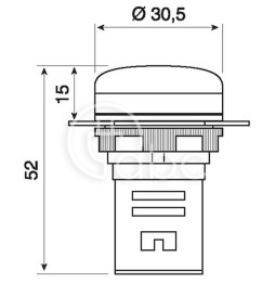 Lampka diodowa 24 V AC/DC, biały, PLML5L24