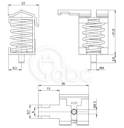 Klamra przykręcana EMC SKZ 4-13.5, 36224